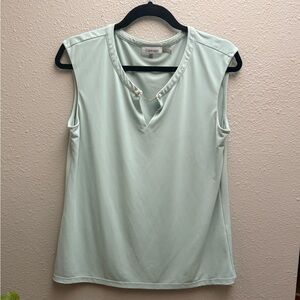 Calvin Klein Layering Dress Blouse in Tiffany Blue